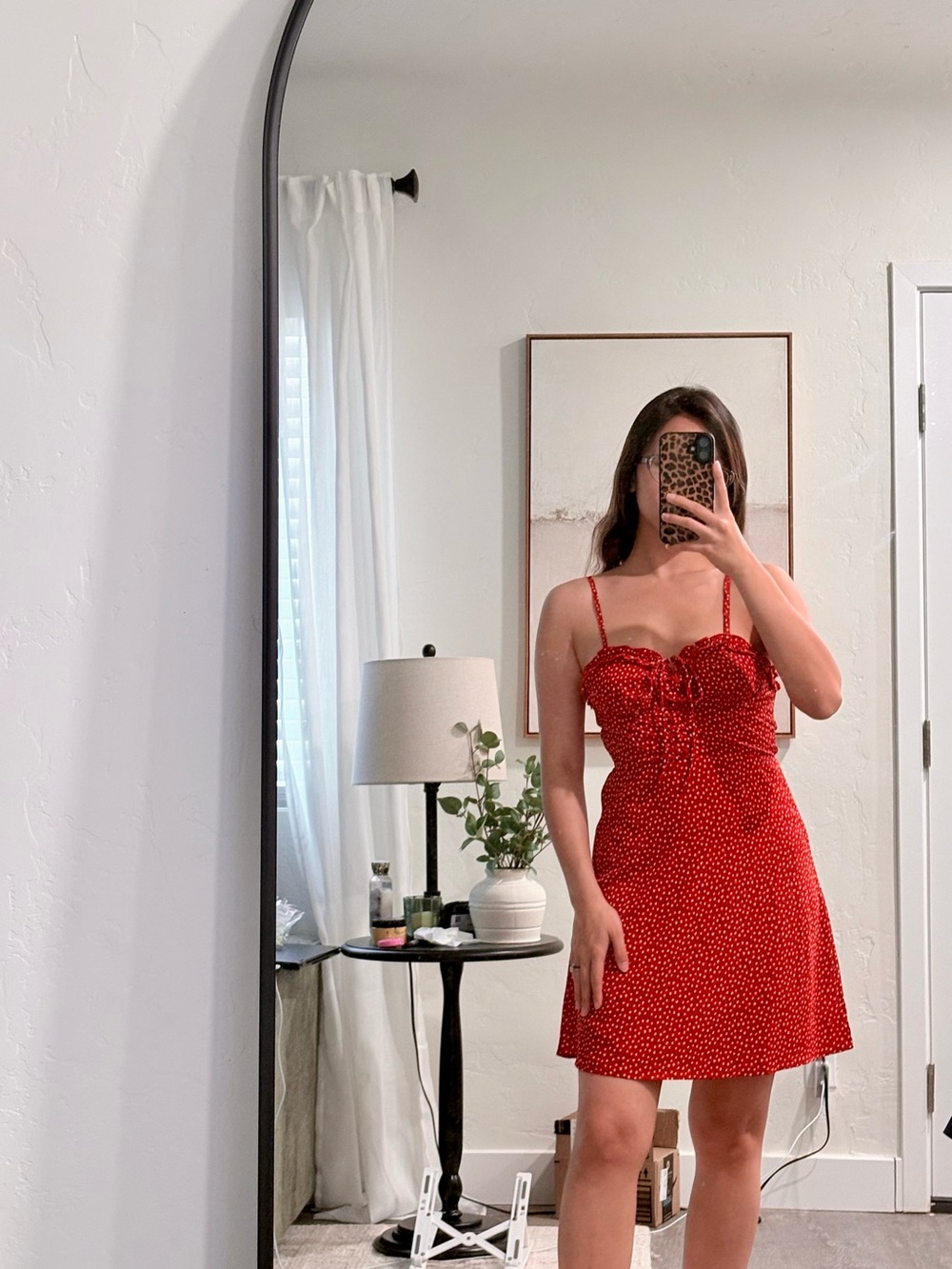 Princess Polly Red Floral Dress - Women Summer Dress Size 4